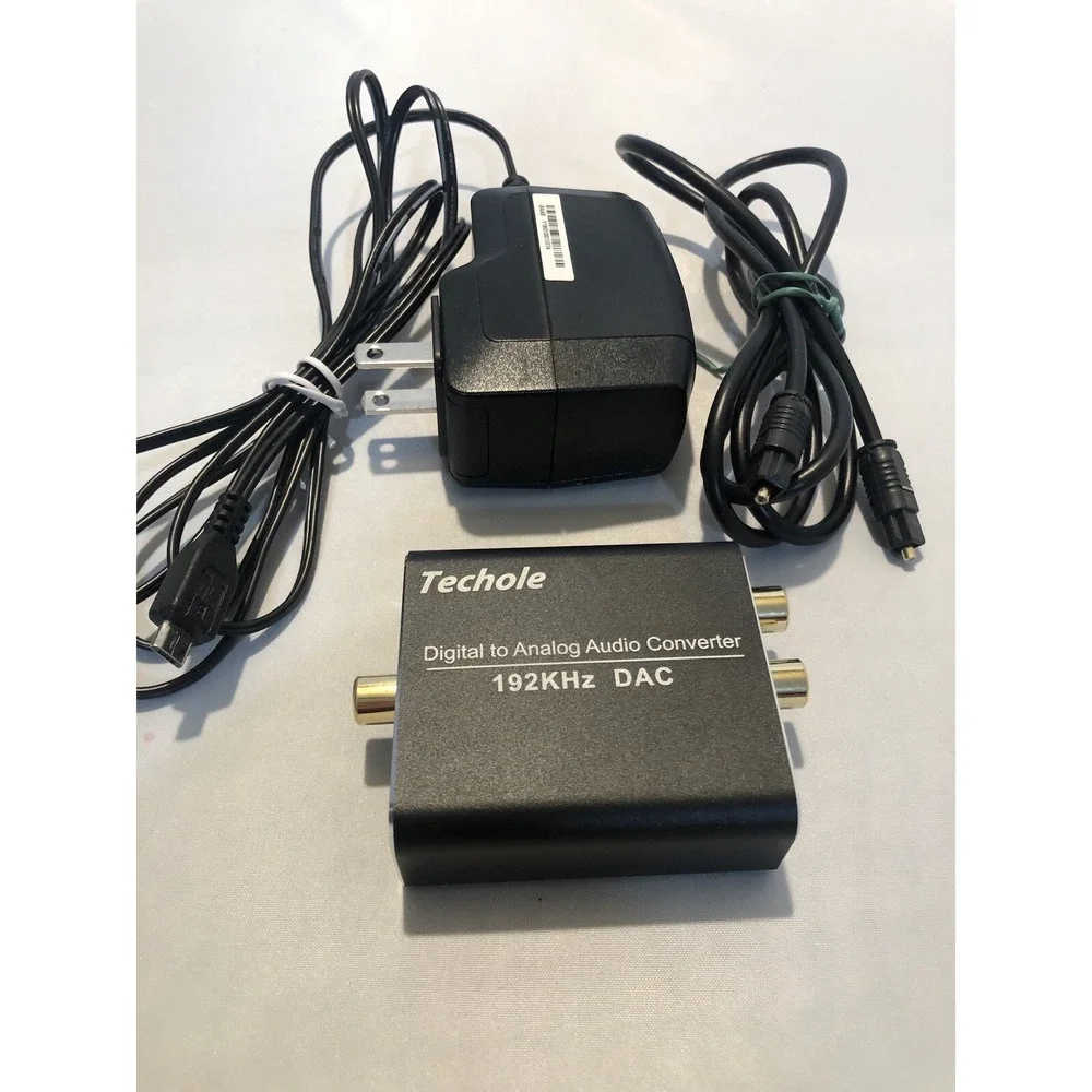 Techole Digital to‎ Analog Audio Converter 192kHz & Power Cord, Digital Toslink